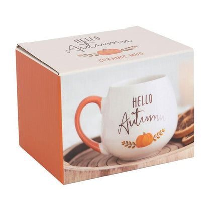 Hello Autumn Rounded Mug - DuvetDay.co.uk