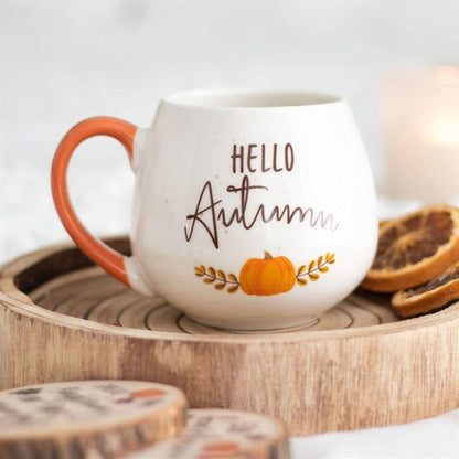 Hello Autumn Rounded Mug - DuvetDay.co.uk