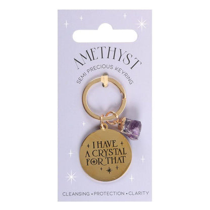I Have a Crystal for That Amethyst Crystal Keyring - DuvetDay.co.uk