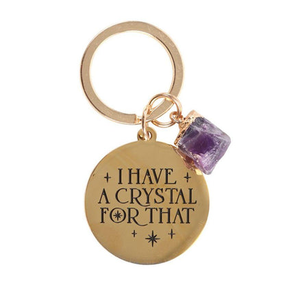 I Have a Crystal for That Amethyst Crystal Keyring - DuvetDay.co.uk