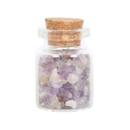 Jar of Calm Amethyst Crystal in a Matchbox - DuvetDay.co.uk