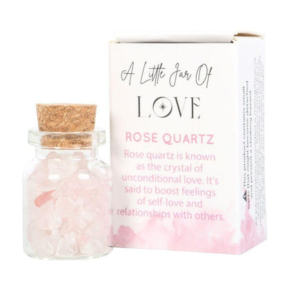 Jar of Love Rose Quartz Crystal in a Matchbox - DuvetDay.co.uk