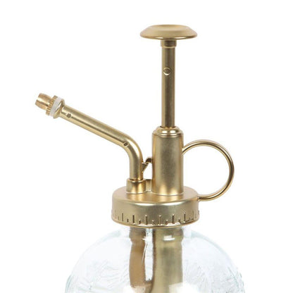 Large Leaf Print Glass Plant Mister - DuvetDay.co.uk