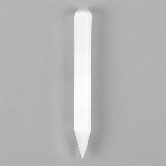 Large Round Point Selenite Standard Wand - DuvetDay.co.uk