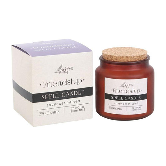 Lavender Infused Friendship Spell Candle - DuvetDay.co.uk