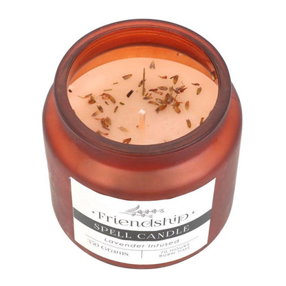 Lavender Infused Friendship Spell Candle - DuvetDay.co.uk