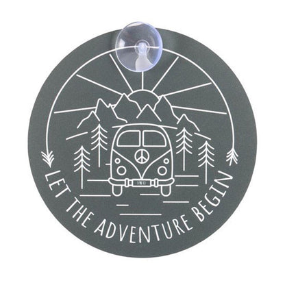 Let The Adventure Begin Window Sign - DuvetDay.co.uk