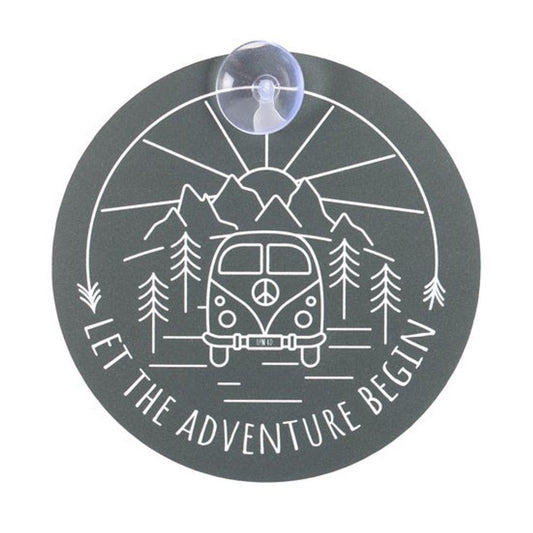 Let The Adventure Begin Window Sign - DuvetDay.co.uk