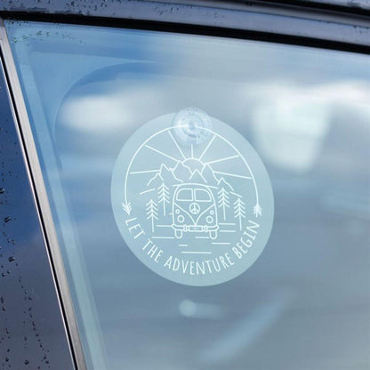 Let The Adventure Begin Window Sign - DuvetDay.co.uk