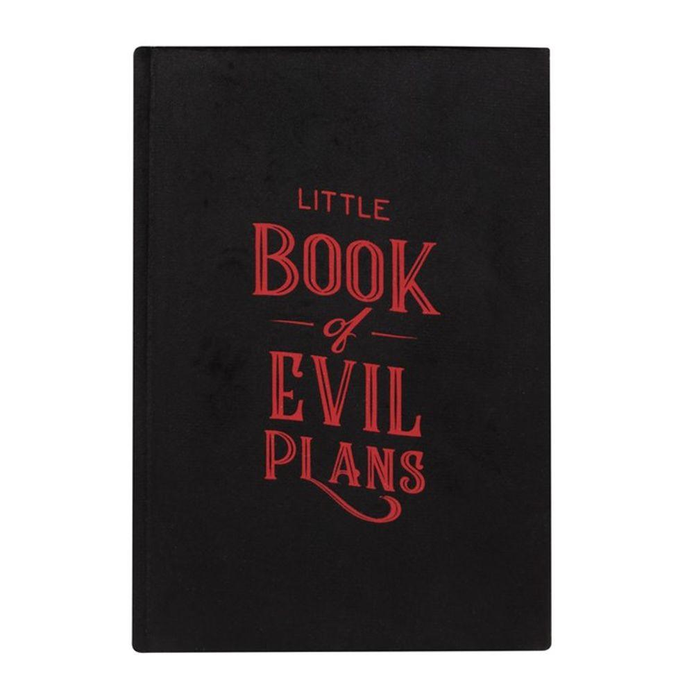 Little Book Of Evil Plans Velvet A5 Notebook - DuvetDay.co.uk