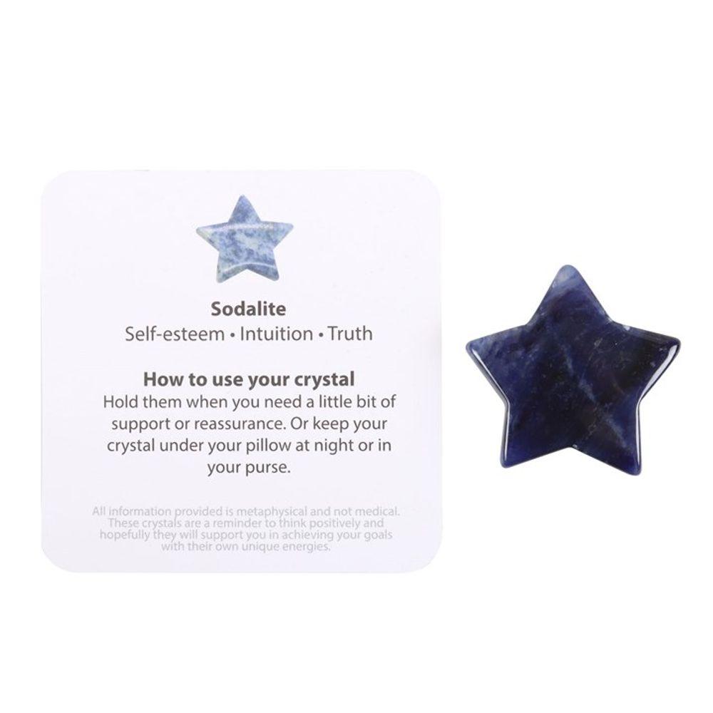 Lucky Stars Lucky Sodalite Crystal Star in a Bag - DuvetDay.co.uk