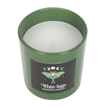 Luna Moth White Sage Candle - DuvetDay.co.uk
