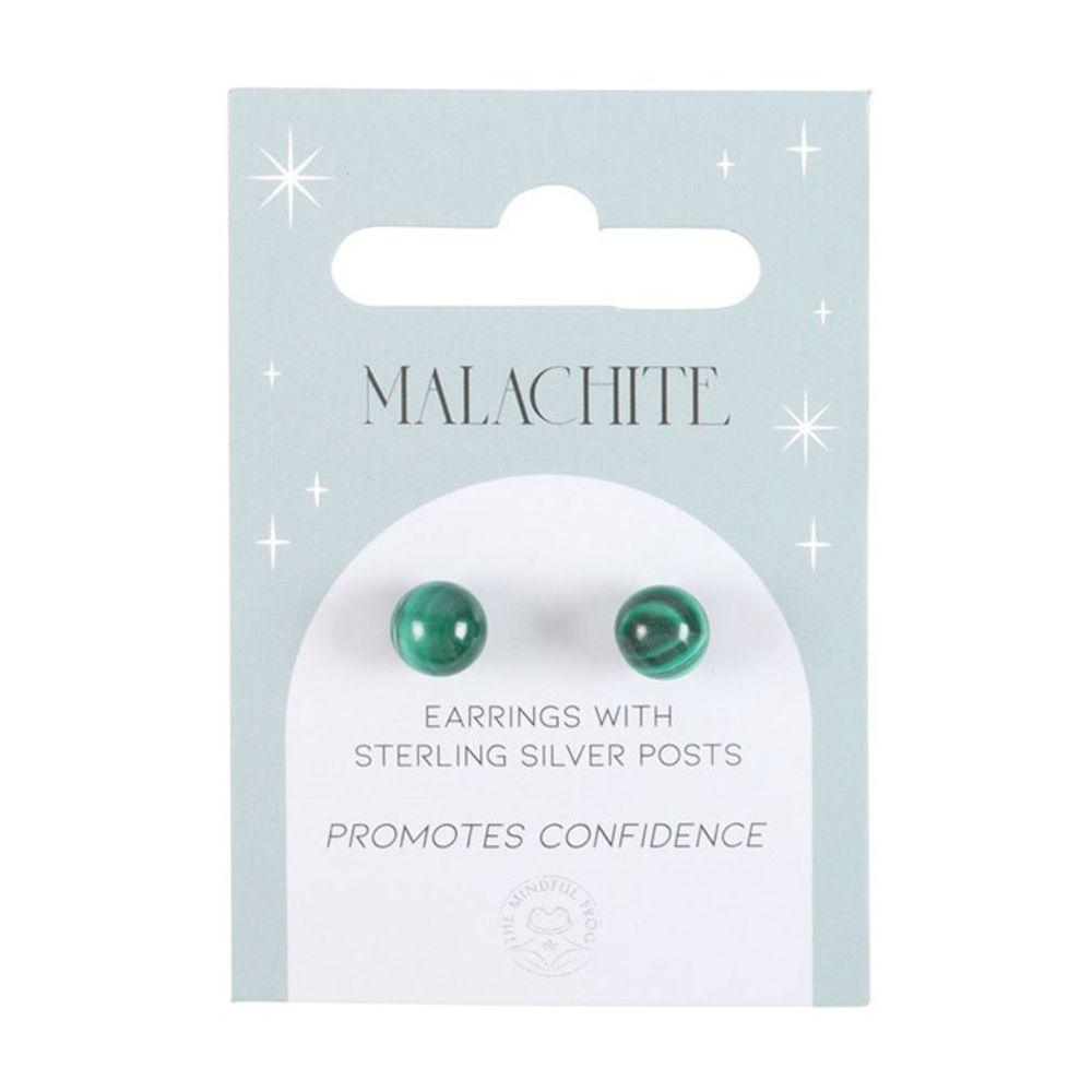 Malachite Semi Precious Crystal Earrings - DuvetDay.co.uk