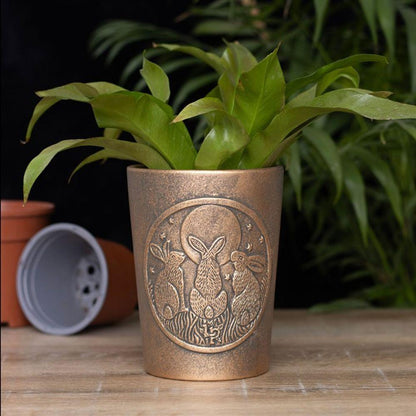 Moon Shadows Bronze Terracotta Plant Pot by Lisa Parker - DuvetDay.co.uk
