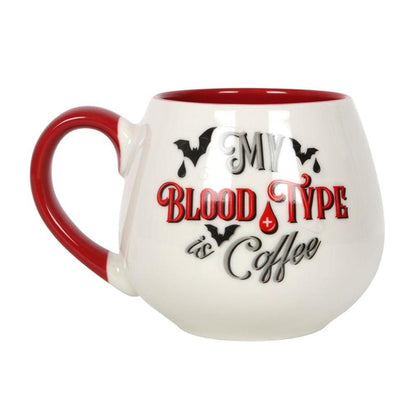 My Blood Type is Coffee Rounded Mug - DuvetDay.co.uk