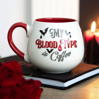 My Blood Type is Coffee Rounded Mug - DuvetDay.co.uk
