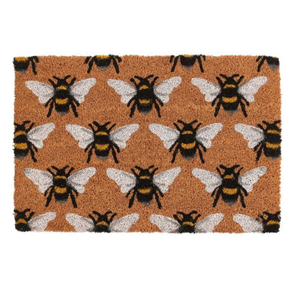 Natural Bee Print Doormat - DuvetDay.co.uk