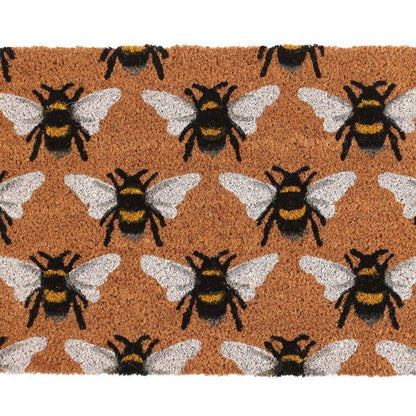 Natural Bee Print Doormat - DuvetDay.co.uk