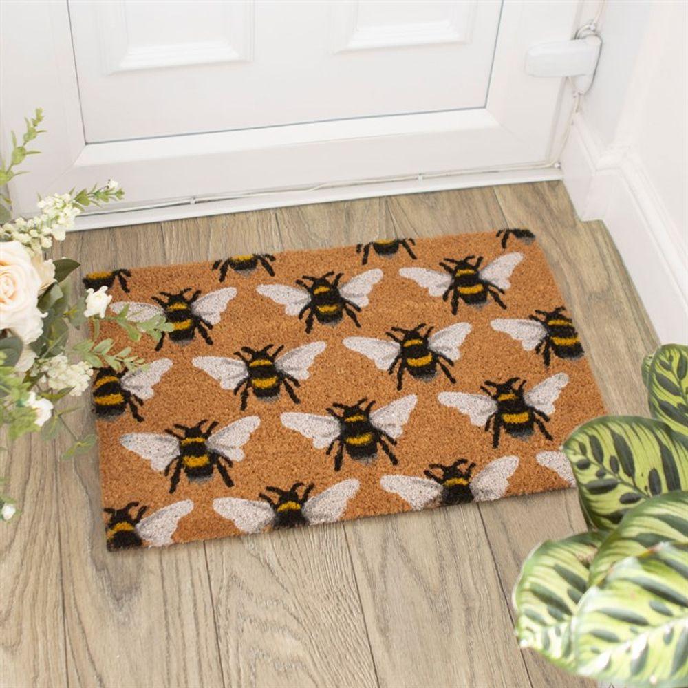 Natural Bee Print Doormat - DuvetDay.co.uk