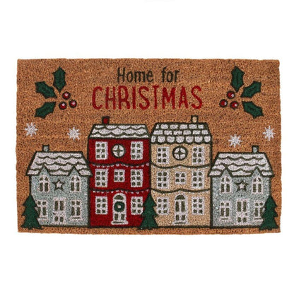 Natural Home For Christmas Doormat - DuvetDay.co.uk