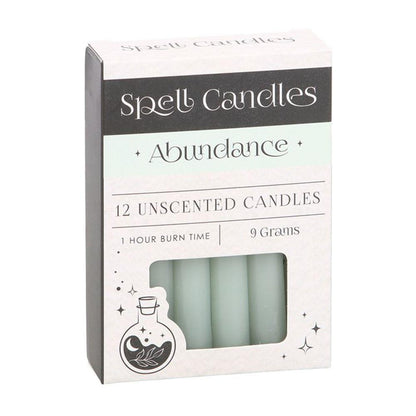 Pack of 12 Abundance Spell Candles - DuvetDay.co.uk