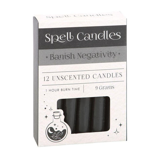 Pack of 12 Banish Negativity Spell Candles - DuvetDay.co.uk