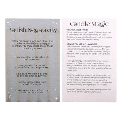 Pack of 12 Banish Negativity Spell Candles - DuvetDay.co.uk