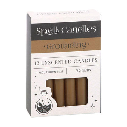 Pack of 12 Grounding Spell Candles - DuvetDay.co.uk
