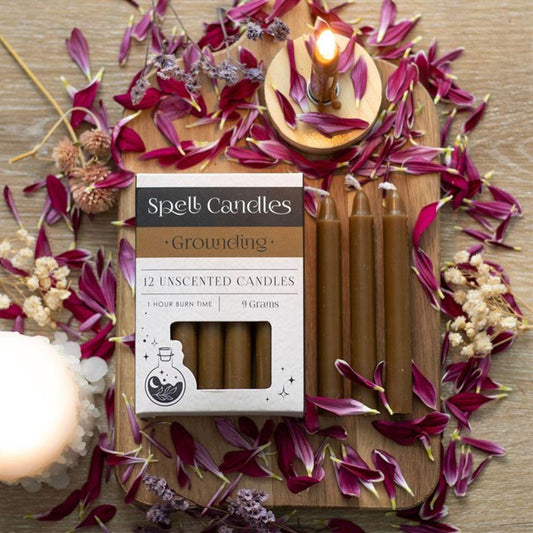 Pack of 12 Grounding Spell Candles - DuvetDay.co.uk