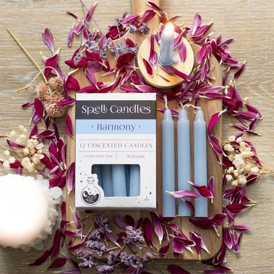 Pack of 12 Harmony Spell Candles - DuvetDay.co.uk