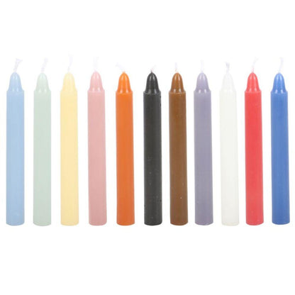 Pack of 12 Mixed Colour Spell Candles - DuvetDay.co.uk