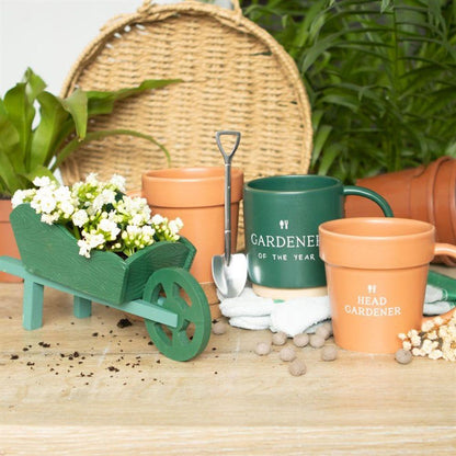 Plain Plant Pot Ceramic Mug and Shovel Spoon - DuvetDay.co.uk