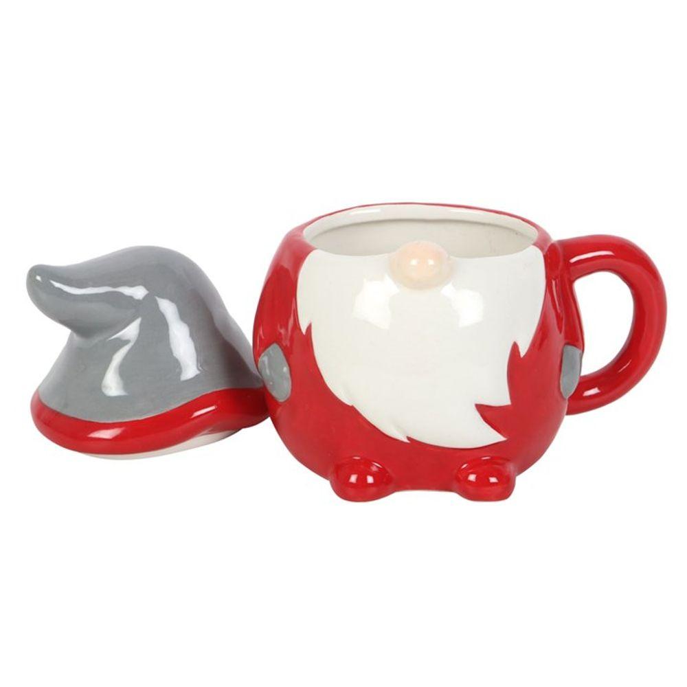 Red and Grey Gonk Lidded Mug - DuvetDay.co.uk