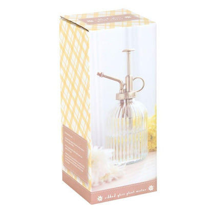 Ribbed Glass Plant Mister - DuvetDay.co.uk