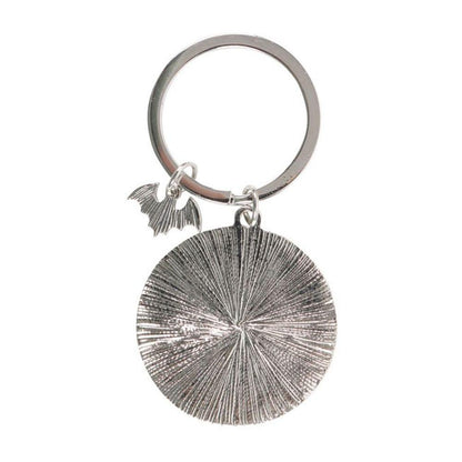 Round Bat Shit Crazy Keyring - DuvetDay.co.uk