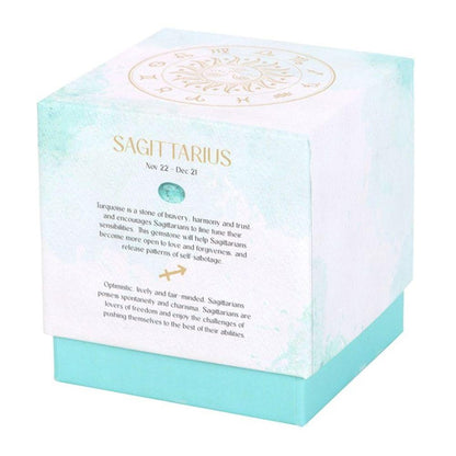 Sagittarius Ylang Ylang & Amber Gemstone Zodiac Candle - DuvetDay.co.uk