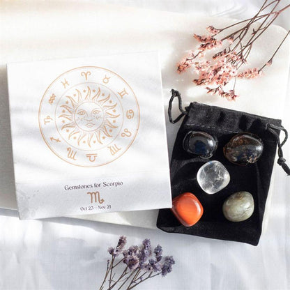 Scorpio Crystal Tumblestone Set - DuvetDay.co.uk