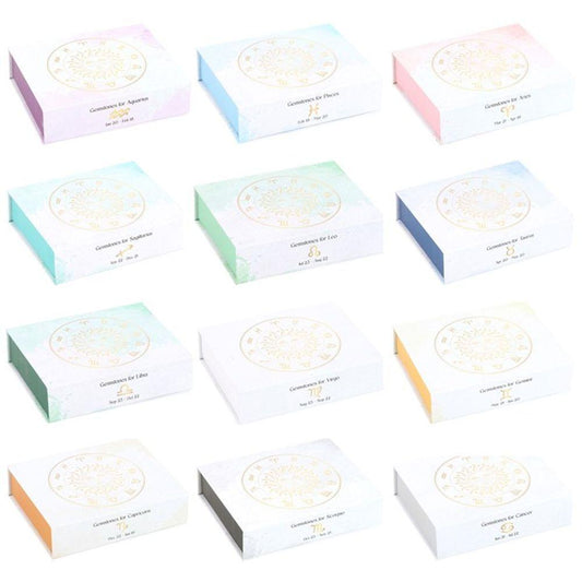 Set of 12 Zodiac Crystal Tumblestone Sets - DuvetDay.co.uk