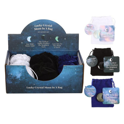 Set of 24 Lucky Crystal Moons in Display - DuvetDay.co.uk