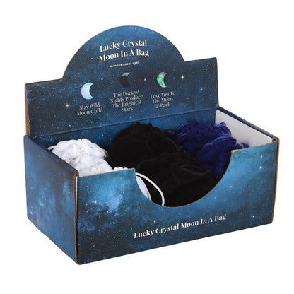 Set of 24 Lucky Crystal Moons in Display - DuvetDay.co.uk