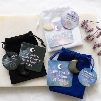 Set of 24 Lucky Crystal Moons in Display - DuvetDay.co.uk