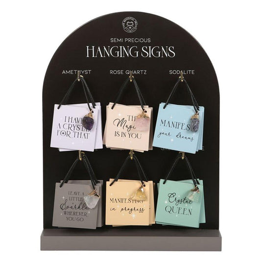 Set of 24 Modern Magic Hanging Signs on Display - DuvetDay.co.uk