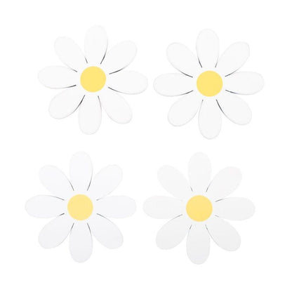Set of 4 Daisy Shaped Coasters - DuvetDay.co.uk