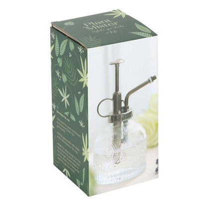 Small Patterned Glass Plant Mister - DuvetDay.co.uk