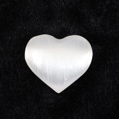 Small Selenite Crystal Heart - DuvetDay.co.uk
