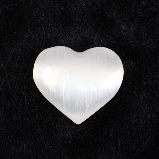 Small Selenite Crystal Heart - DuvetDay.co.uk
