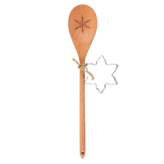 Snowflake Wooden Spoon Baking Set - DuvetDay.co.uk