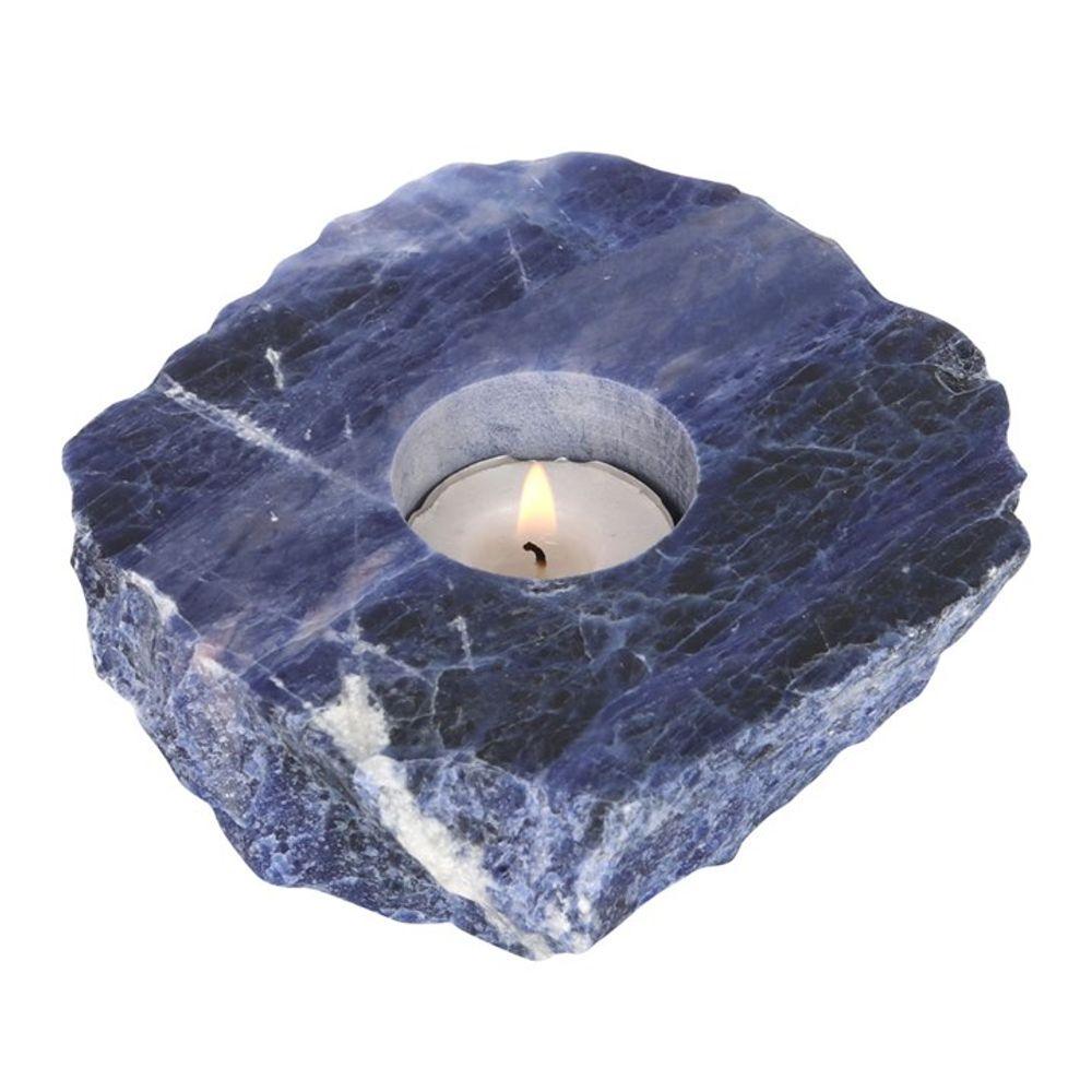 Sodalite Crystal Tealight Holder - DuvetDay.co.uk