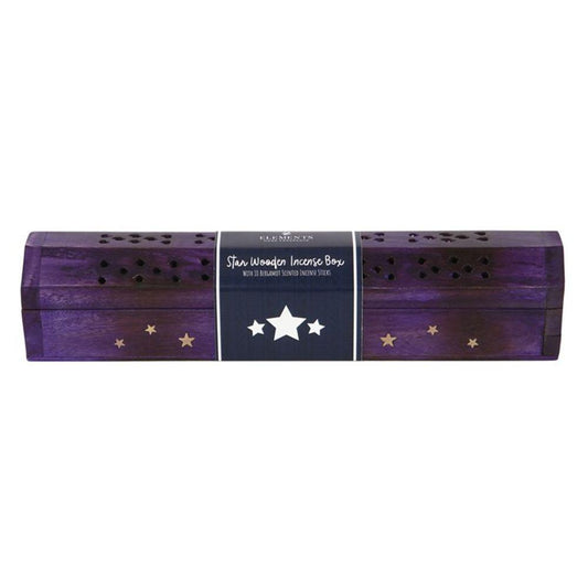 Star Wooden Bergamot Incense Box Set - DuvetDay.co.uk