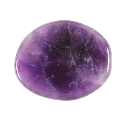Stay Calm Amethyst Crystal Palm Stone - DuvetDay.co.uk